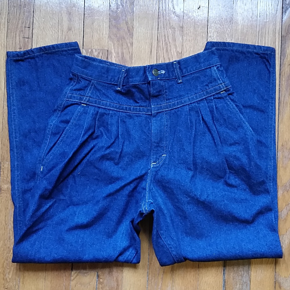 Vintage 80s high-waisted pleated jeans